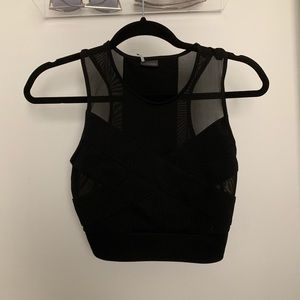 Bandage mesh crop top